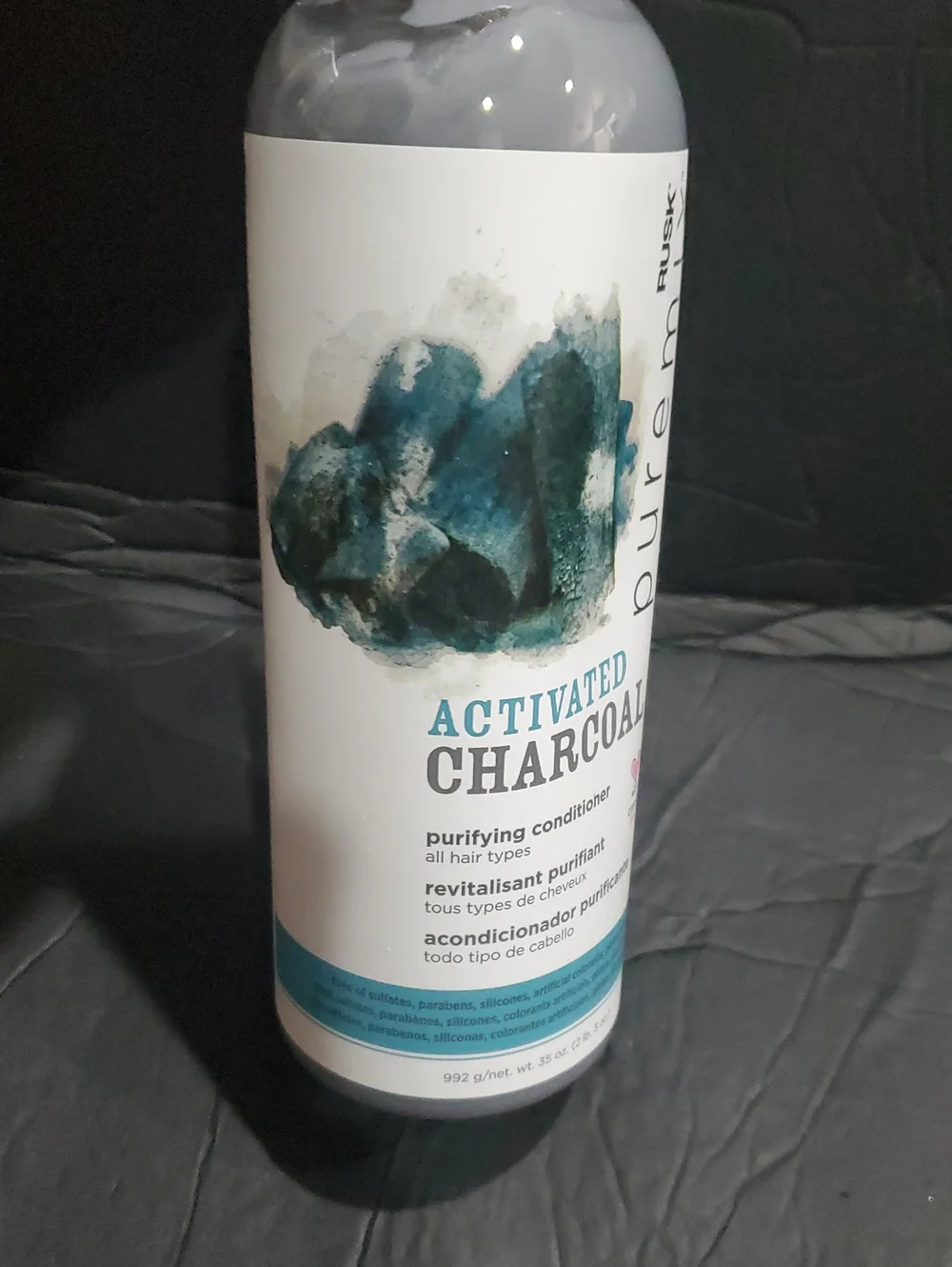 RUSK Puremix Activated Charcoal Purifying conditioner 35 fl. oz. NEW